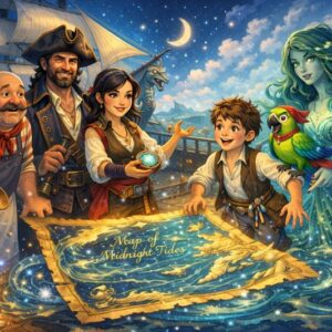 pirate crew and magical lamp
