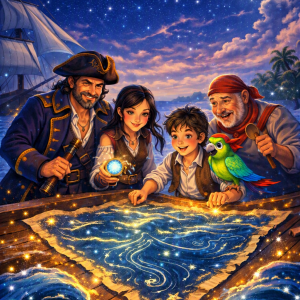 The Map of Midnight Tides - Book 5 Captain Marlowe children's adventure book cover