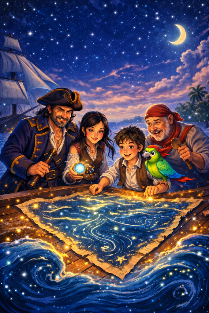 The Map of Midnight Tides - Book 5 Captain Marlowe children's adventure book cover